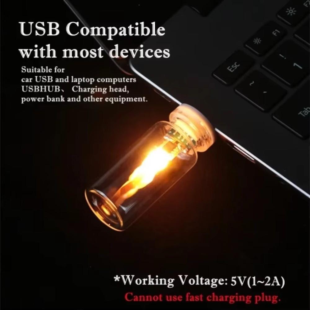 Flickering Flame LED Flame Lamp Warm Light USB Atmosphere Light  Home Room Decor