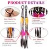 Boho buntes elastisches Feder-Stirnband - 16" geflochtenes Haaraccessoire