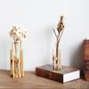Hydroponic Flower Arrangement Vase Solid Wood Flower Ware Test Tube Vase Flower Holder