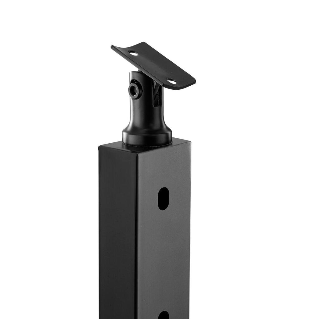 Cable Railing Post 42x1x2in 30° Angled Hole Stair Railing Post Black 1Pc