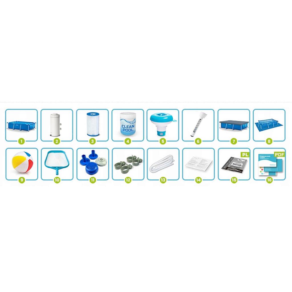 Frame Garden Pool 450 X 220 X 84 Cm 15-In-1 Intex 28273