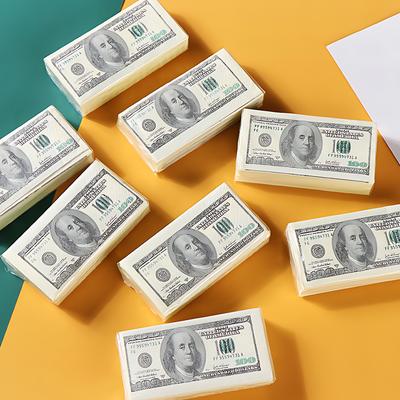 Creative Simulation Dollar Printing Paper Towel Handsheet Paper Raw Wood Pulp Napkin Portable Handsheet Paper US Dollar Napkin
