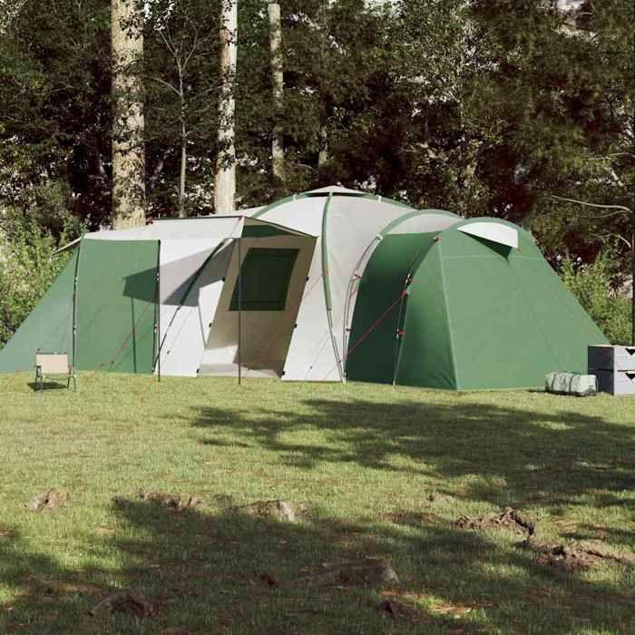 VidaXL Camping Tent 12 Person, Shade Tent with Carry Bag, Portable Awning with Sidewalls for 94346