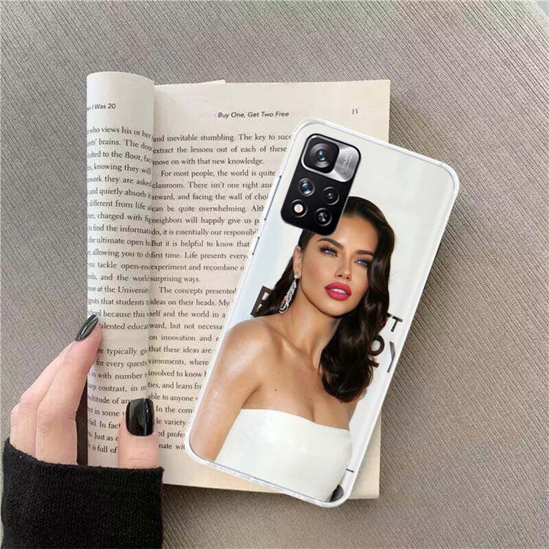 

Adriana Lima Phone Case For Redmi Note 13 12 Pro Plus 14 15 Pro 5G 11 11T 11E 11S 10 Pro 10S 9 9S Cover Cell Clear TPU Capa Case Redmi Note 13 Pro 4G