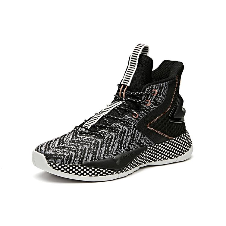 New Anta Crazy 3 Cushioning Warm High Top Basketball Shoes Men's Black White 11941606-5