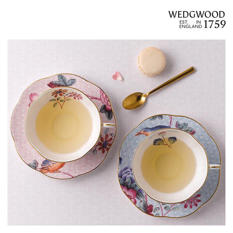 Wedgwood Rhododendron Bone China Coffee Cup and Saucer Gift Set