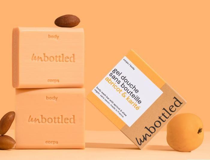 Gel Douche - UNBOTTLED - Abricot et Karité - 110 grs - Vegan - pH Neutre