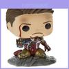 Pop Avengers Endgame Ich bin Iron Man Leuchtet im Dunkeln Vinyl-Figur Spielzeug Tony Epische Momente des kampfgezeichneten Tony Stark Auf modellierter Geländebasis