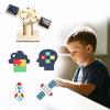 Handgemachtes DIY Solar-Satellitenmodell Solar-Satellitenmodellbausatz Puzzle für Weltraumliebhaber