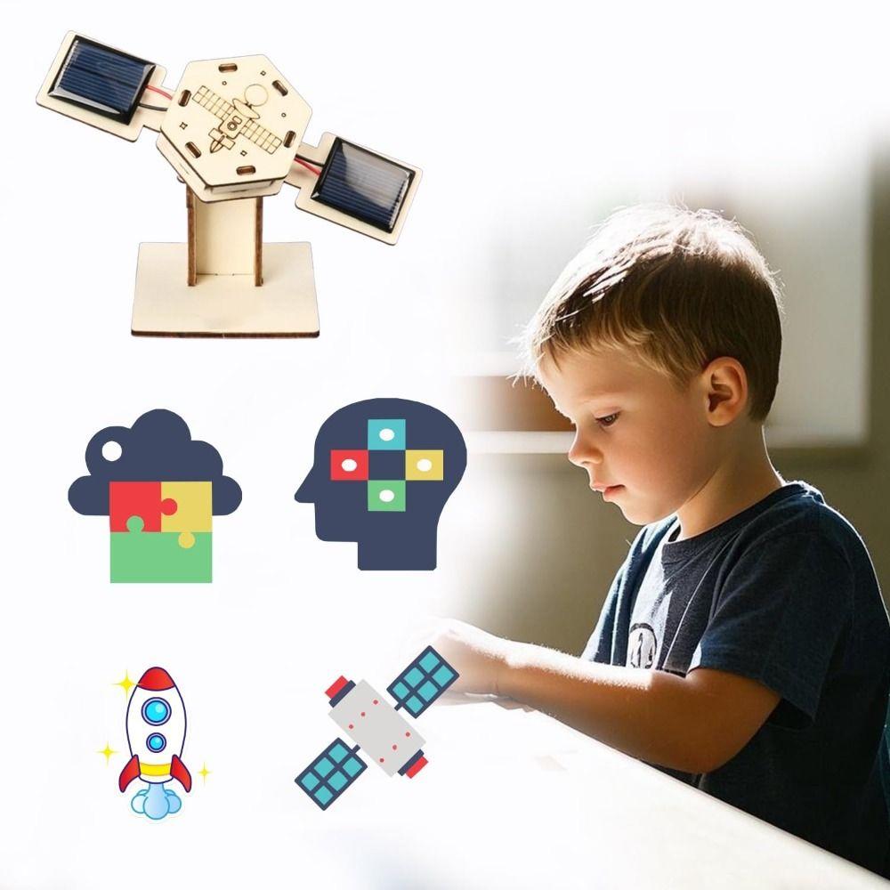 Handgemachtes DIY Solar-Satellitenmodell Solar-Satellitenmodellbausatz Puzzle für Weltraumliebhaber