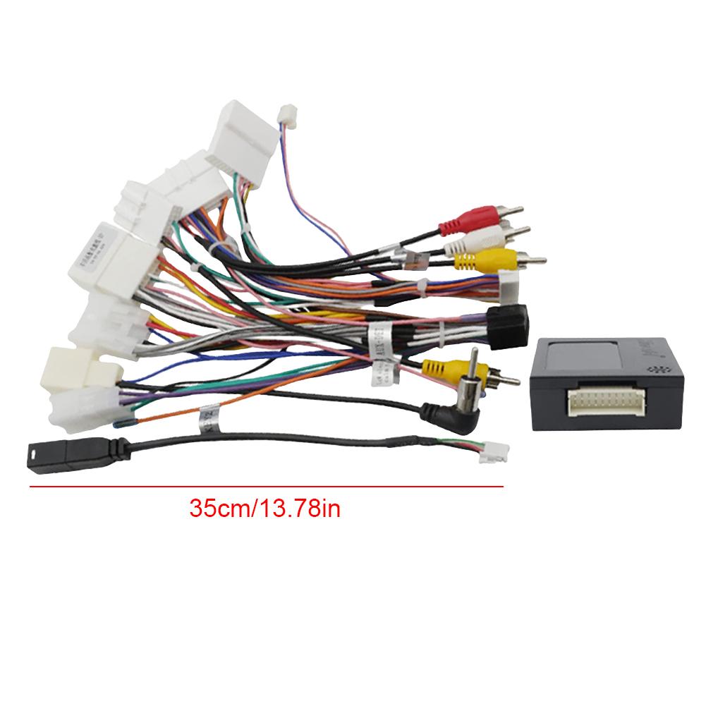 Car Stereo Audio Power Wiring Harness Cable Canbus Box Radio Cable Wire Adapter Power Cable Connector for Toyota RAV4 2013-2015