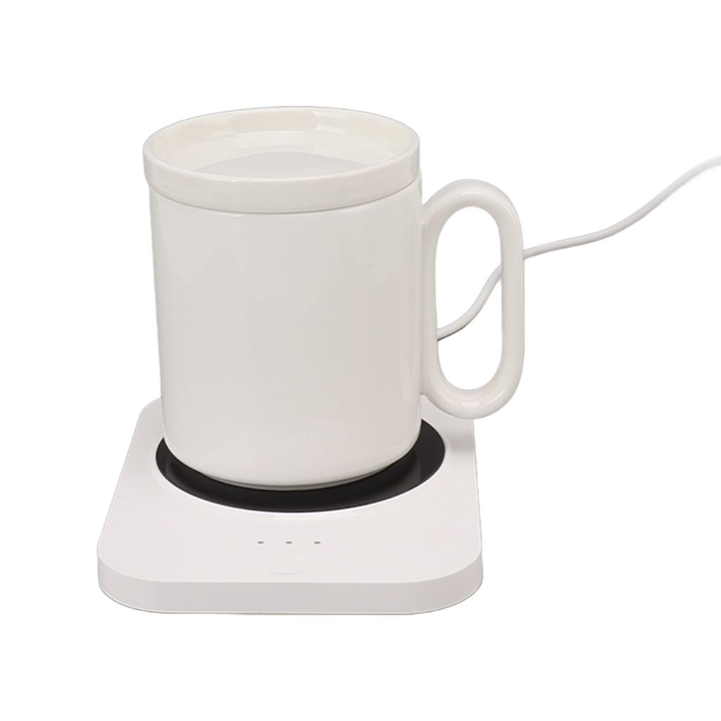 Coffee Mug Electric Warmer Intelligent 55 celsius Constant Warm USB Power Supply Beverage Warmer with Ceramic Cup for Desk 5V