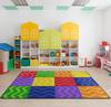 Kids Play Rug with Tree Stump and Grass Design Non Slip Educational Floor Carpet for Toddler Bedroom Playroom Living Room
