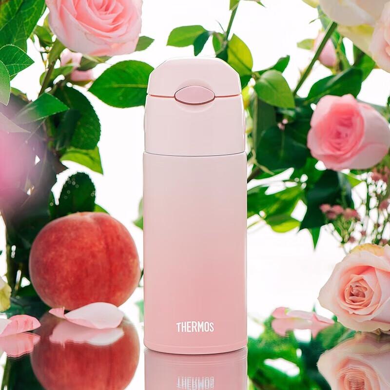 

THERMOS 400ML Macaron Stainless Steel Straw Bottle