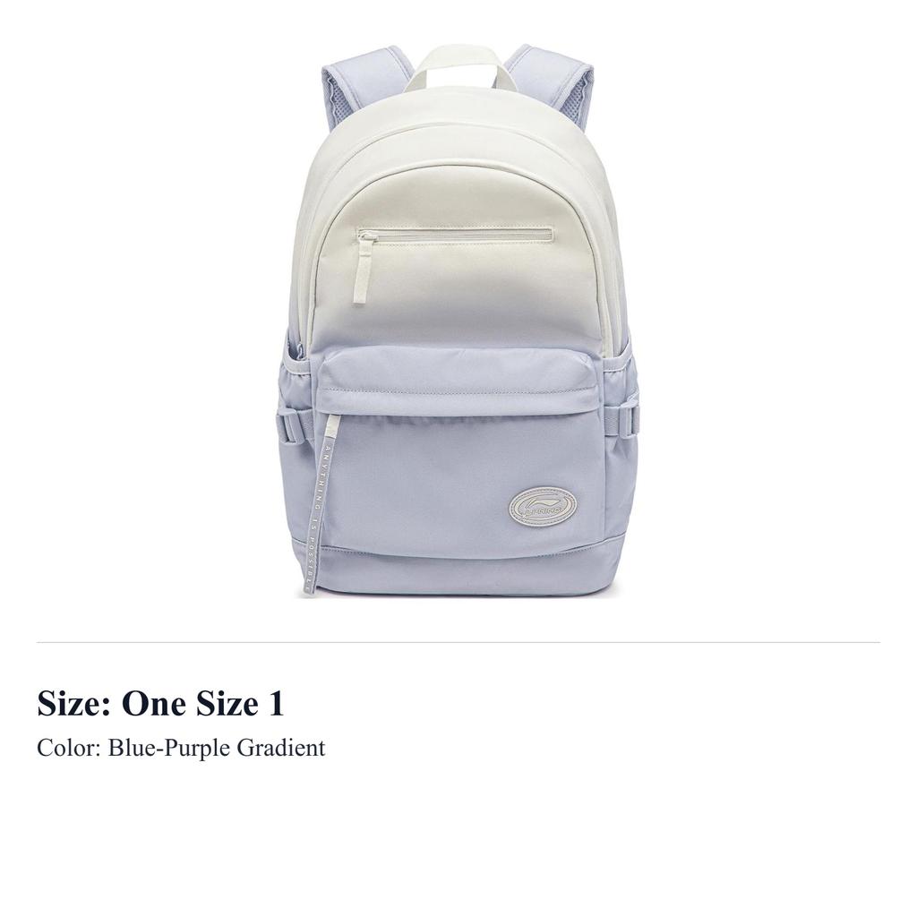 Li Ning Sports Life Collection Polyester Backpacks Unisex Blue Purple Gradient ABSU001-3