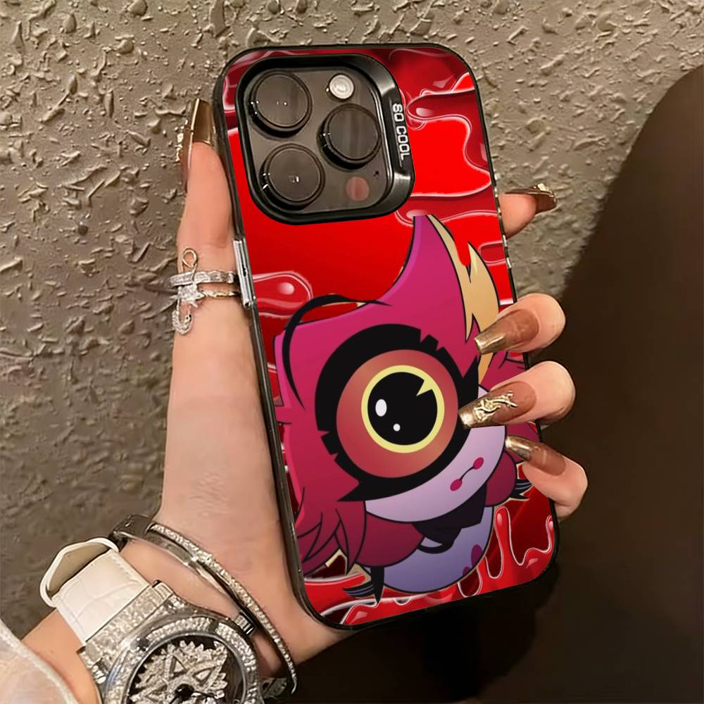 H-Hazbin Hotel N-Niffty Чехол для телефона для iPhone 17,16,15,14,13,12,11 Plus,Pro Max,XS,Цветной Серебряный Внутренний Чехол iPhone13PROMAX