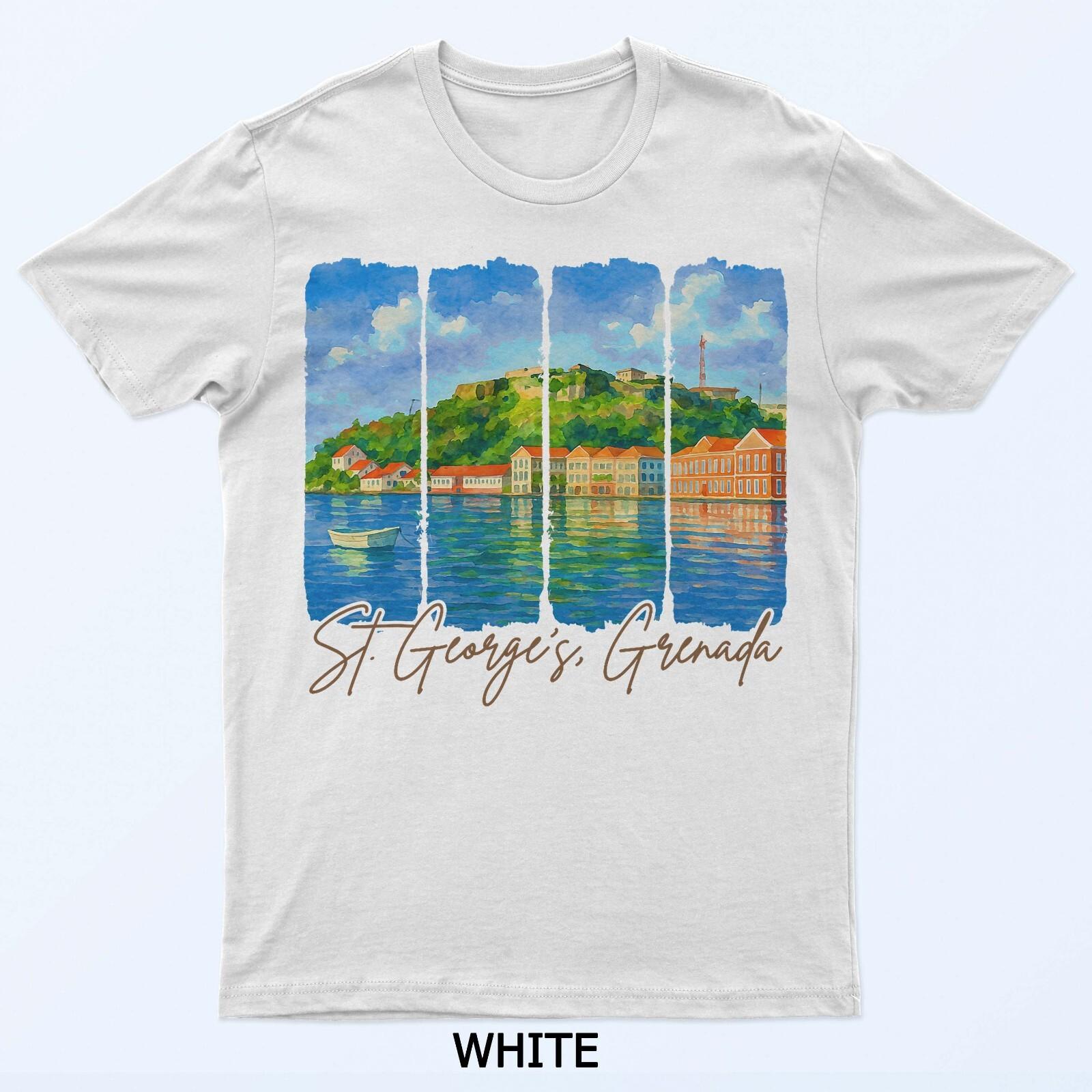 

St George’s Grenada Traveling Trip Brushstroke Souvenir T-Shirt 2XL