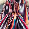 Spring Autumn Women Elegant Print Miyake Fold Cape Robe Batwing Sleeve Oversized Loose Pleated Home Dresses
