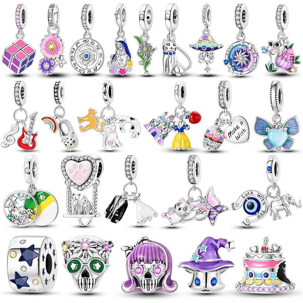 Copper Plated Butterfly Rubiks Cube Cat Guitar Music Charm Bead Charms Bead Charms Ideal For Women Compatible With Bangle Bracelets Do It Yourself Je