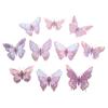 10Pcs 3D Hollow Colorful Butterfly Wall Stickers Pet Waterproof Decorative Stickers For Scrapbooking Diy Home Wall Journal
