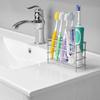 Stainless Steel Toothpaste Holder 5 Slots Toothbrush Holder for Bathroom Space-saving Bathroom Accessories Storage Box