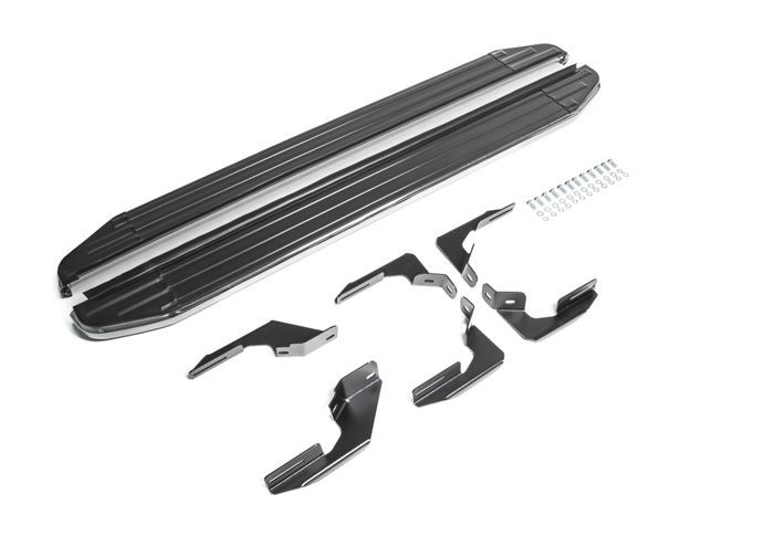 Marchepieds En Aluminium - JJ-AUTOMOTIVE - Ford Ranger T6 - 2 Pièces - ABE Certificat - Noir