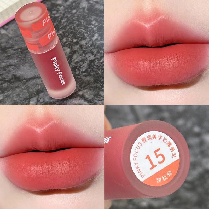 PinkyFocus Velvet Matte Lip Mud: 26 Shades of Long-lasting, Pigmented Lipstick for Women