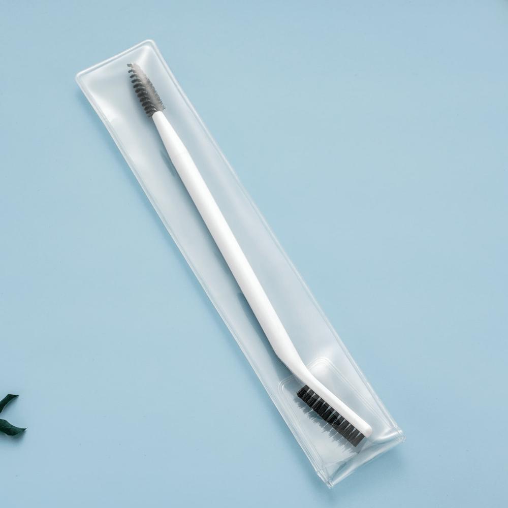 1pc Refreshed Version Beginners' Beauty Brush For Eye Makeup, Dual-Ended Eyelash Comb & Spiral Eyebrow Brush, Portable