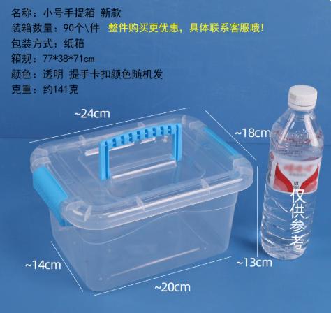 Small Transparent Plastic Storage Box with Lid, Portable Carrying Case for Organizing Cosmetics Jewelry and Crafts