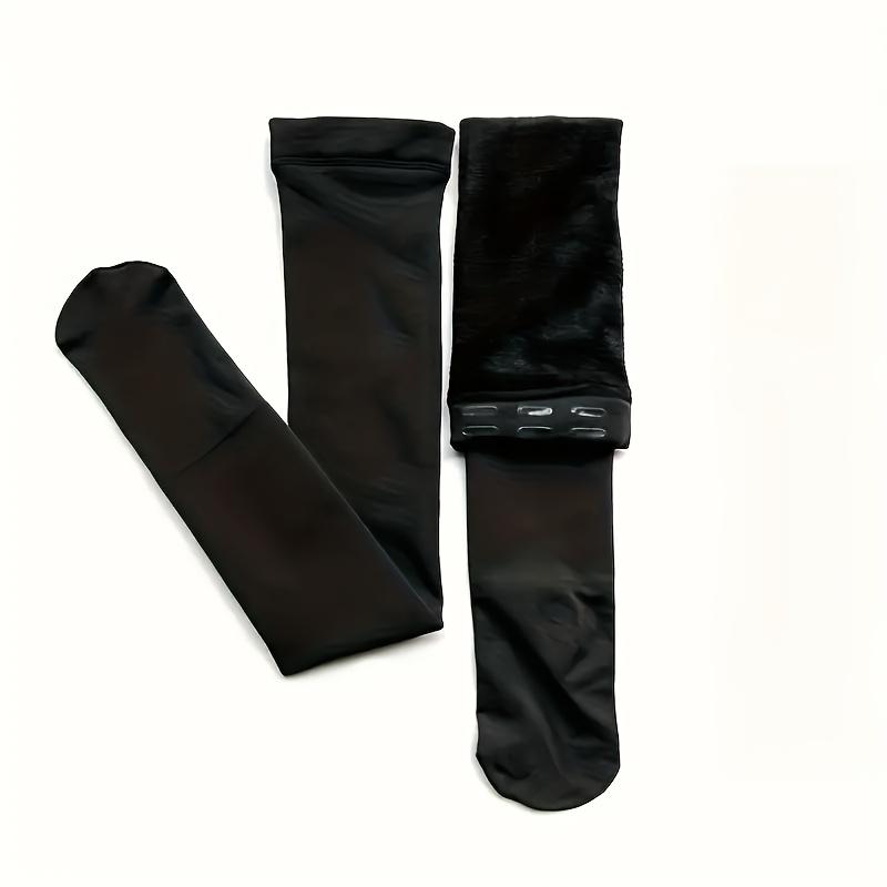 Plush Over Knee Long Socks Velvet Thick Knee Socks with Silicone Pad Anti Slip Thigh High Socks Winter Warm High Tube Stockings