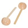 2pcs Wooden Spoon Reliable Durable Glossy Lightweight Ergonomic Comfortable Kitchen Supplies for Home