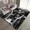 Ride or Die Motorcycle Couple Rug - Non-Slip Floor Mat for Home Living Room Bedroom Office Chair, Biker Themed Decor Mat