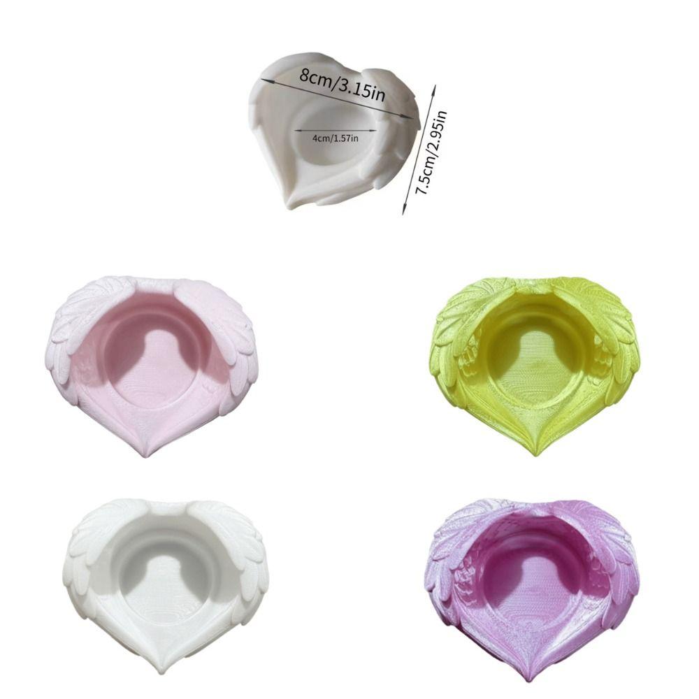 Plastic 3D Printed Wings Candle Holder Stable Artistic Wing Storage Box Candlestand Decorative Jewelry Display Plate