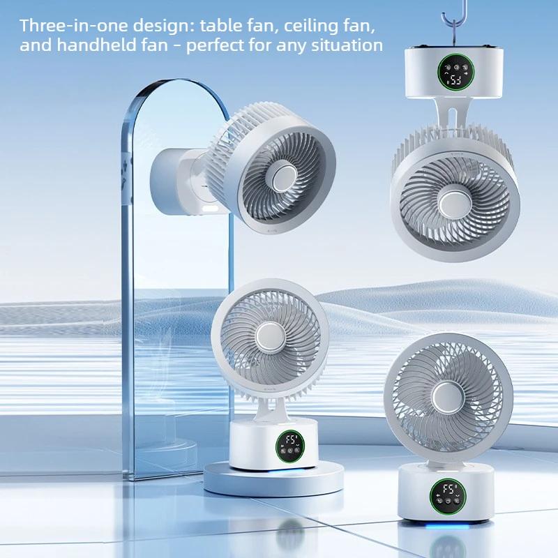 Small Cooler Rechargeable New Air Circulator Fan Home Desktop Long Lasting Power Voice Control Small Cooler Durable for Office