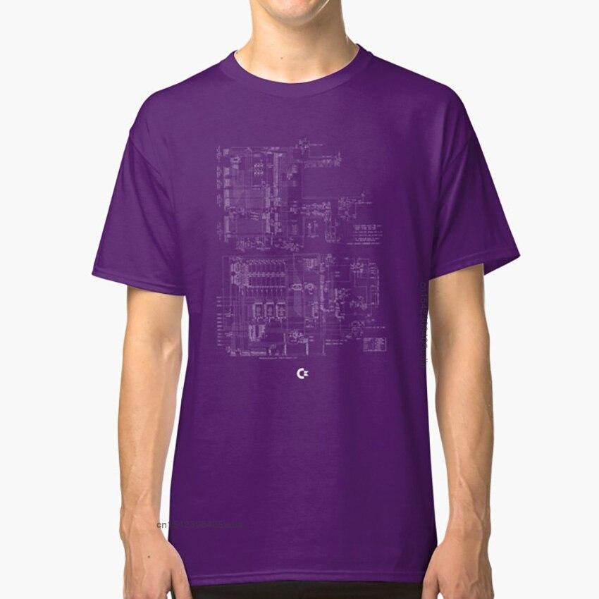 Commodore Schematics T Shirt Geeky Commodore Commodore Schematics Electronics Circuit Men Tshirt Pure Cotton Clothes