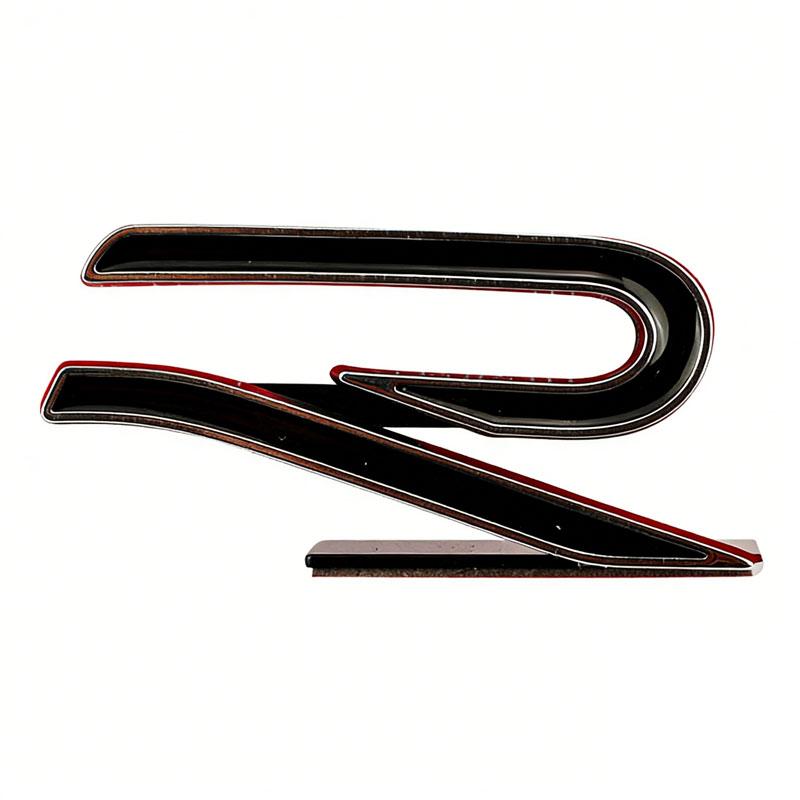 New R Logo Rear Trunk Badge Metal Car Front Grille Emblem for Volkswagen VW Passat Tiguan Golf 5 6 7 8 Beetle Jetta  Rear Badge NG5 vngk1