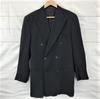 80s-90s Vintage//Tailored Jacket/M-L/Black/Double-Breasted/Lightweight(USED)