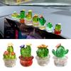 Car Simulation Plant Potted Ornament Car Center Console Cactus Succulent Plant Pendant Cartoon Cactus Diy Decoration Accessories
