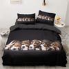 3D Animals Bedding Set Lovely Pet Black Dog Printed Duvet Cover Set Kids Adults Home Decor Single Queen King Size Gift Cute Dogs