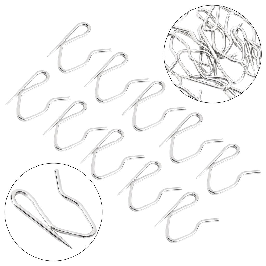 34 Mm Long Hook Metal Pin Pinch Silver Replaceable