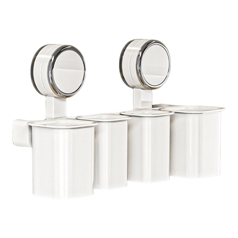 Functional Toothbrush Holder Suction Cup Easy Install Toothbrush Rack Organizers For Renters And Students Seeking Order