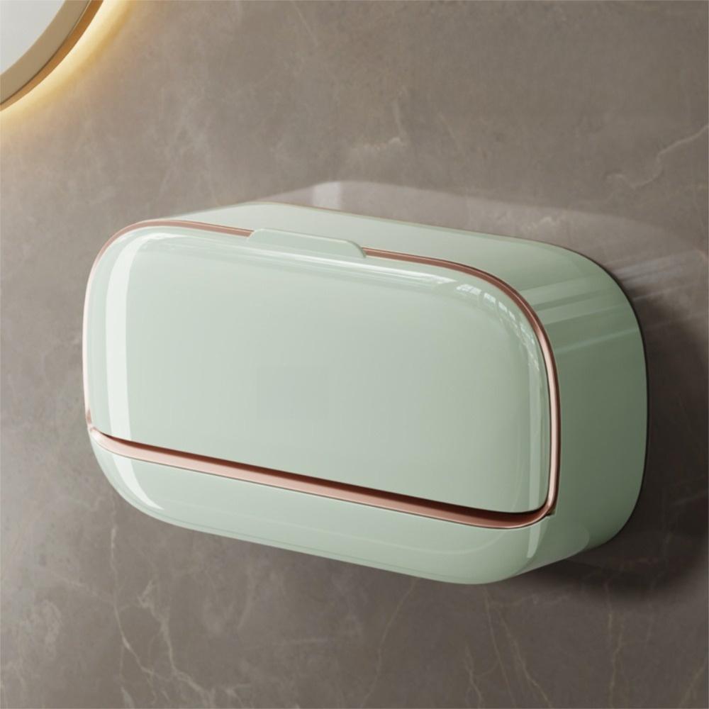 Porte-savon mural avec bac de vidange Boîte de vidange pour savon de salle de bain étanche sans perçage Boîte de rangement pour savon Accessoires de salle de bain