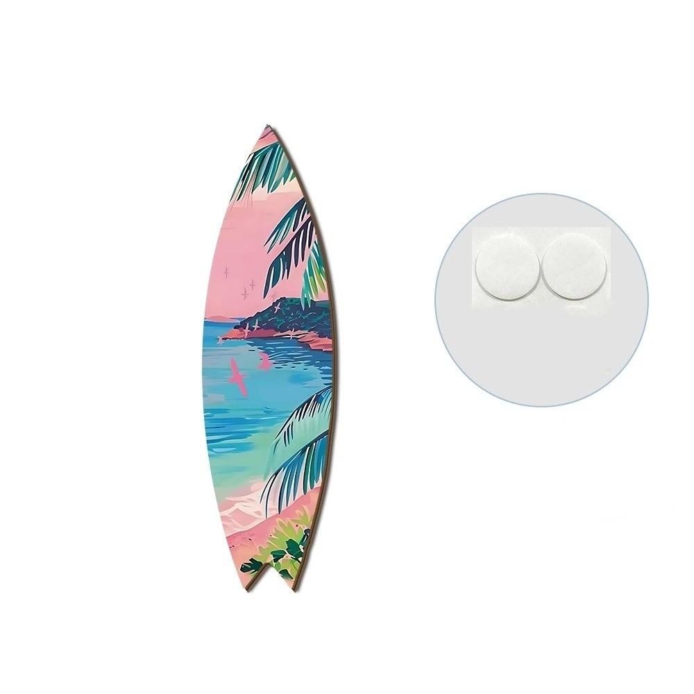 Retro Beach Surfboard Decor Summer Beach Themed Surfboard Ornaments  Living Room