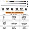 Spinning Casting Fishing Rod Carbon Fiber Ceramic Guides Strong Reel Seat Lightweight Fishing Poles