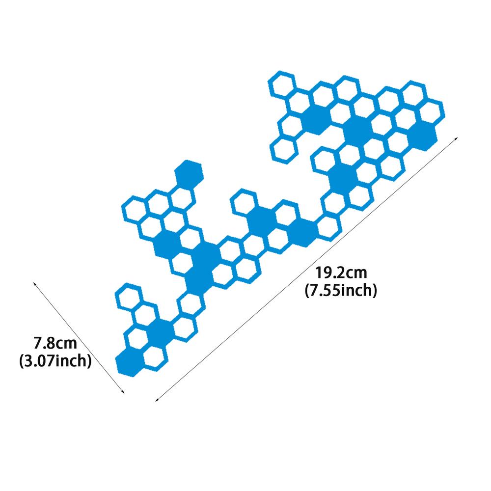 

Cool Motorcycle Stickers Hexagonal Modified Motorcycle Decal Decor Honeycomb Design Motorcycle Personality Sticker For Moto синий