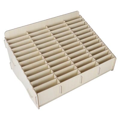 Boîte de Rangement en Bois pour Téléphones Portables à 48 Compartiments Rangement Pratique pour Bureau Salon