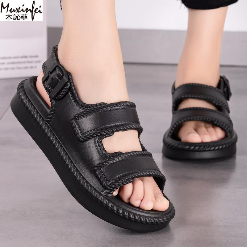 Women's Summer Sandals New  Flat Sandals Plus Size Casual Shoes for Outdoor Wear Single Shoes Stream Tracing Shoes 36-43