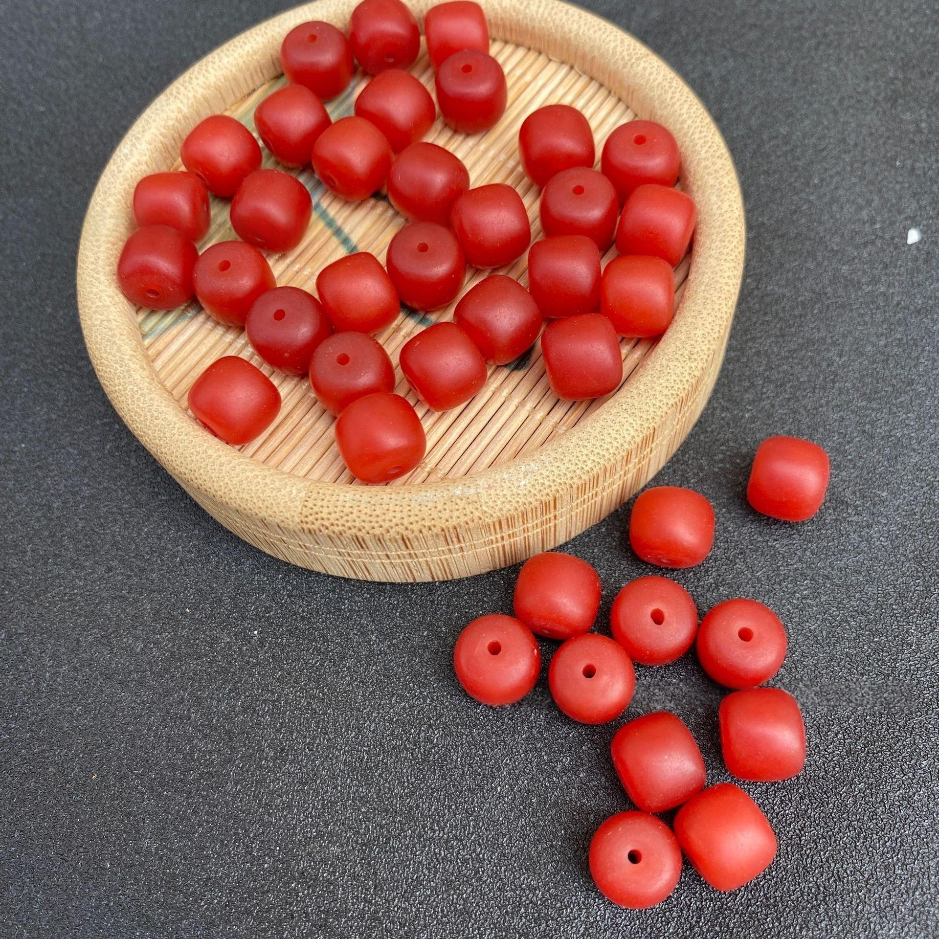 Baoshan Red Agate 108 Beads Handmade DIY Bracelet Approx. 6*7mm