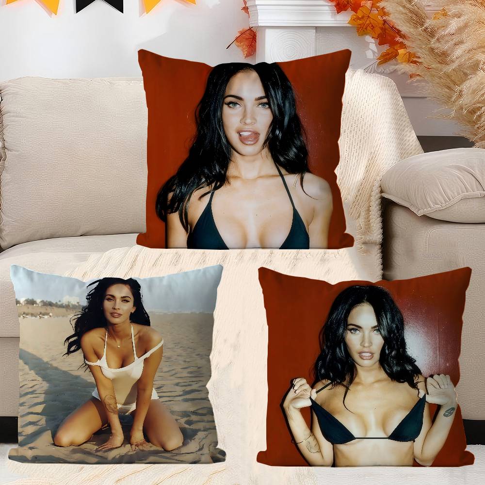 M-Megan D-Denise Fox Pillowcase Toon Gift Cushion Cover Bedroom Home Sofa Chair Seat Decor Pillow Case