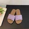 Fairy Wind Retro Beach Slippers Female 2025 Summer New French Outer Wear Flat Bottom One Pedal Cool Slippers